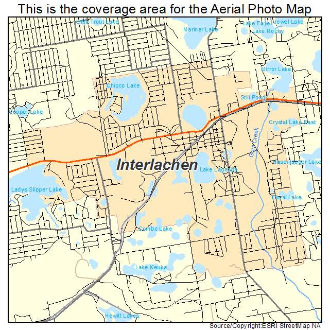 Interlachen, FL location map 