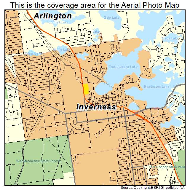 Inverness, FL location map 