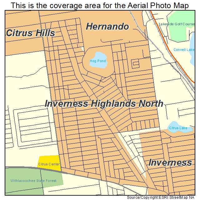 Inverness Highlands North, FL location map 