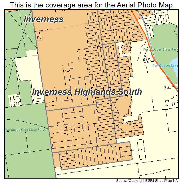Inverness Highlands South, FL location map 
