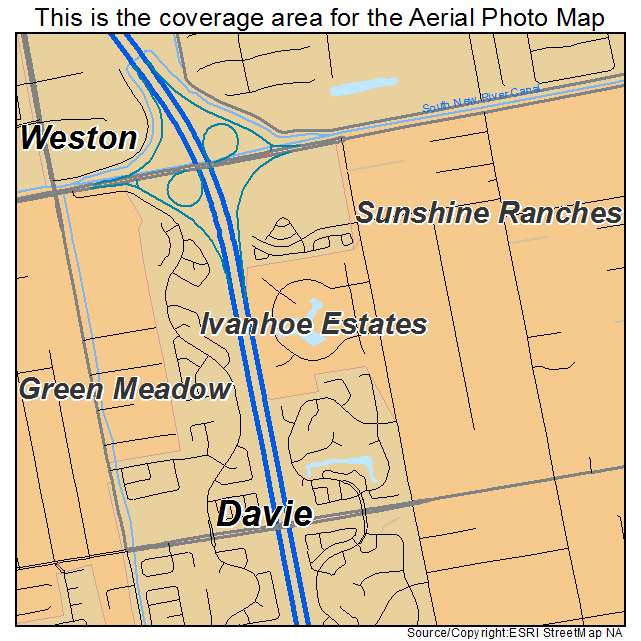 Ivanhoe Estates, FL location map 