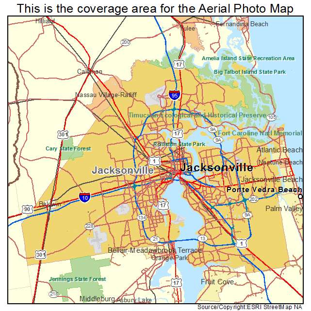 Jacksonville, FL location map 