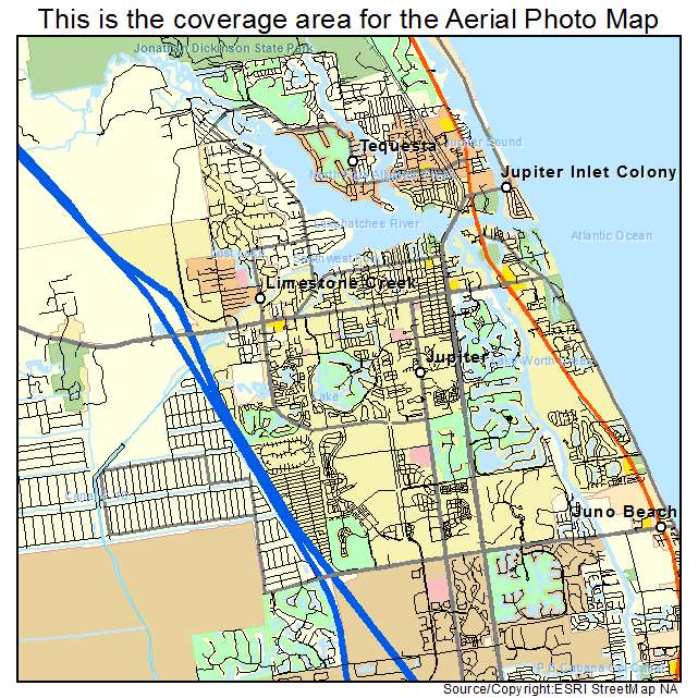 Jupiter, FL location map 