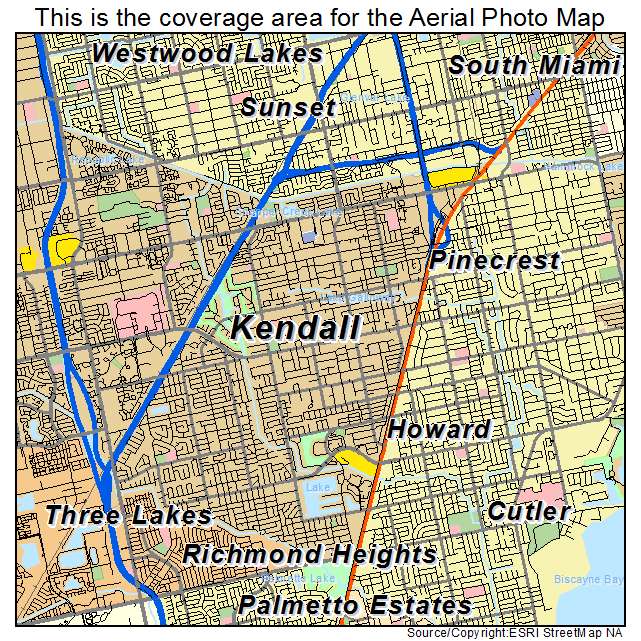 Kendall, FL location map 