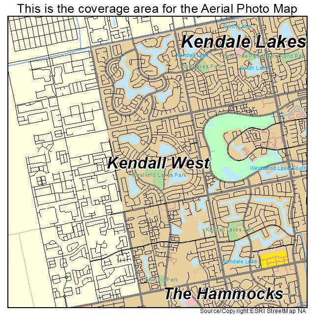 Kendall West, FL location map 