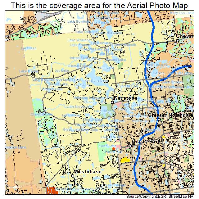 Keystone, FL location map 