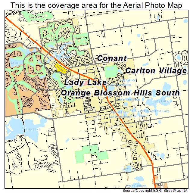 Lady Lake, FL location map 