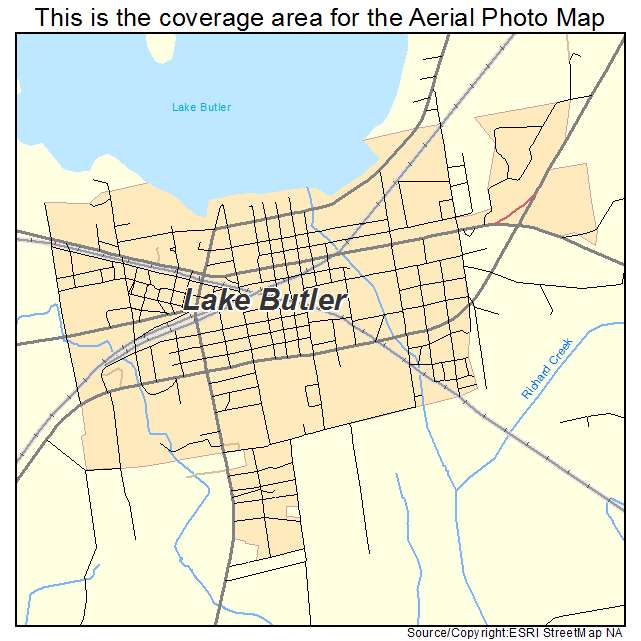 Lake Butler, FL location map 