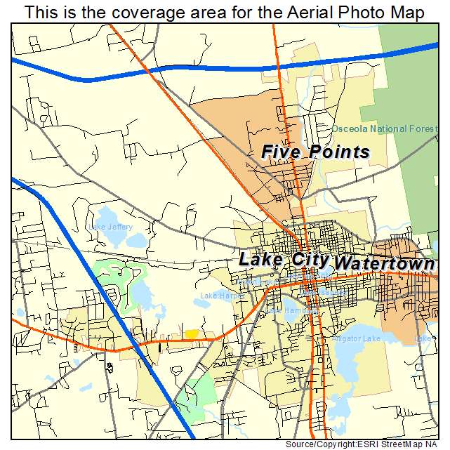Lake City, FL location map 