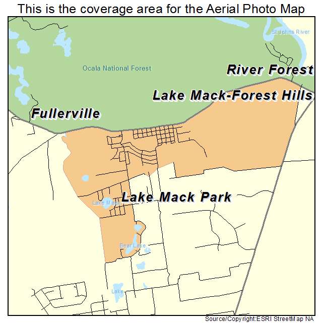 Lake Mack Forest Hills, FL location map 