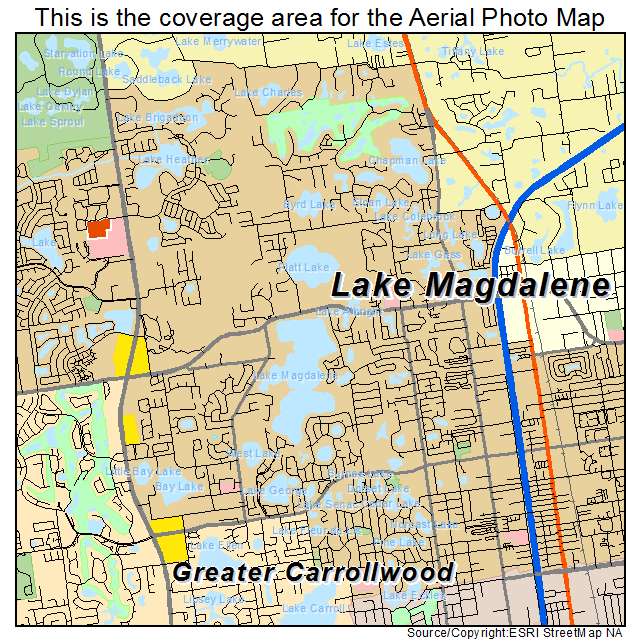 Lake Magdalene, FL location map 