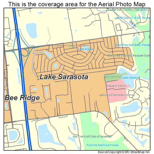 Lake Sarasota, FL location map 