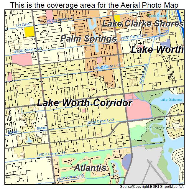 Lake Worth Corridor, FL location map 