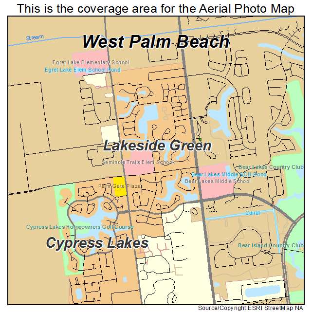 Lakeside Green, FL location map 