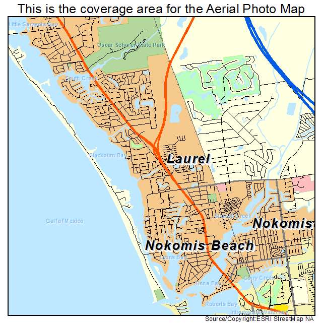 Laurel, FL location map 