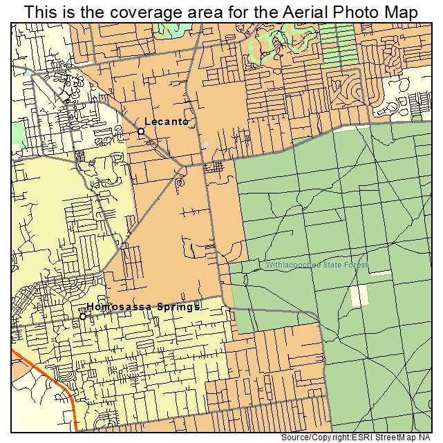 Lecanto, FL location map 