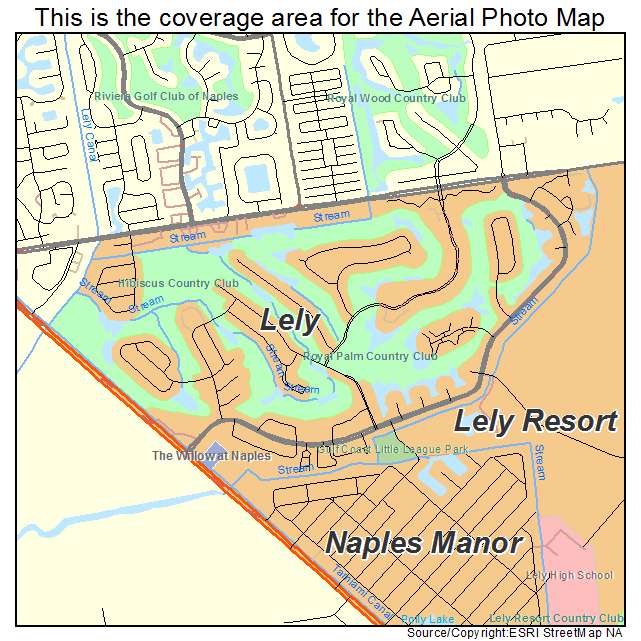 Lely, FL location map 