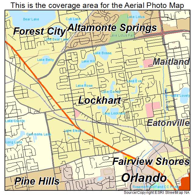 Lockhart, FL location map 