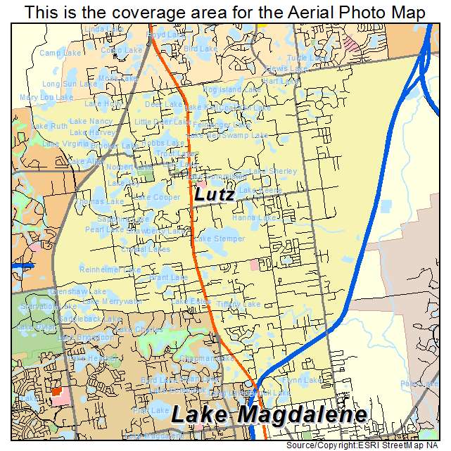 Lutz, FL location map 