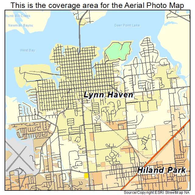 Aerial Photography Map Of Lynn Haven Fl Florida