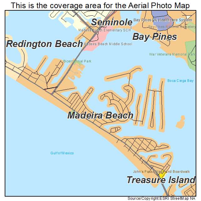 Madeira Beach, FL location map 