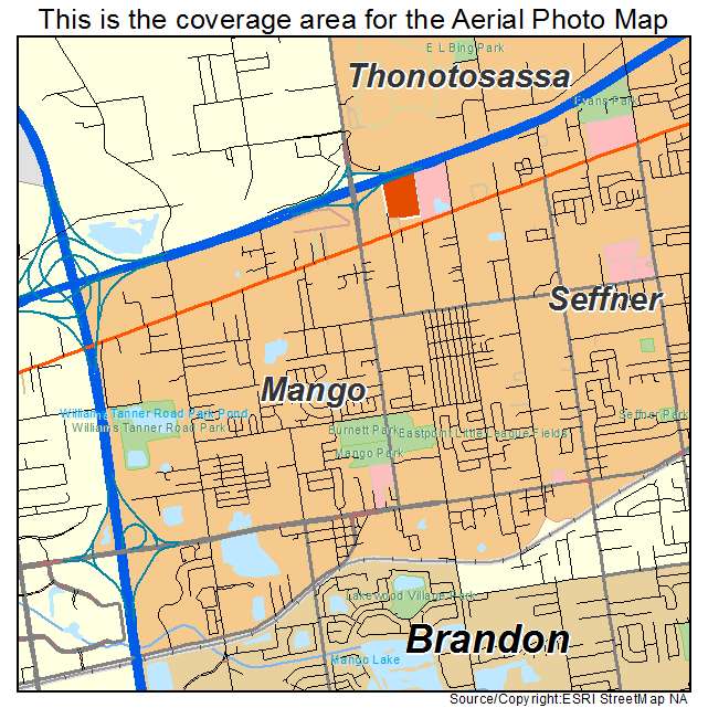 Mango, FL location map 