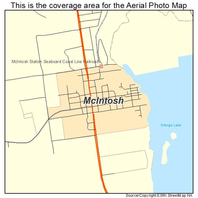 McIntosh, FL location map 