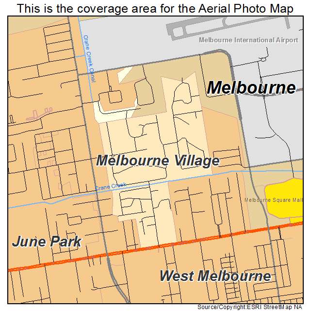 Melbourne Village, FL location map 