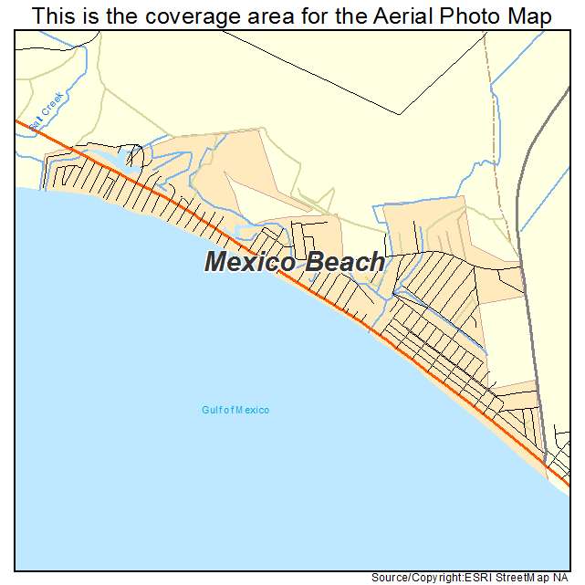 Mexico Beach, FL location map 