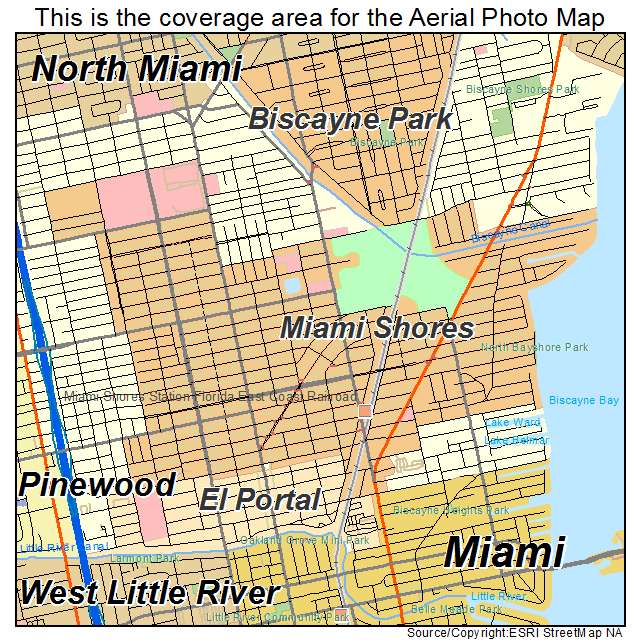 Miami Shores, FL location map 