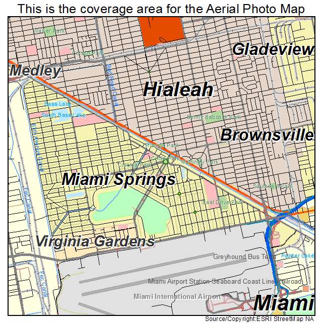 Miami Springs, FL location map 
