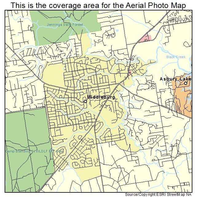 Middleburg, FL location map 