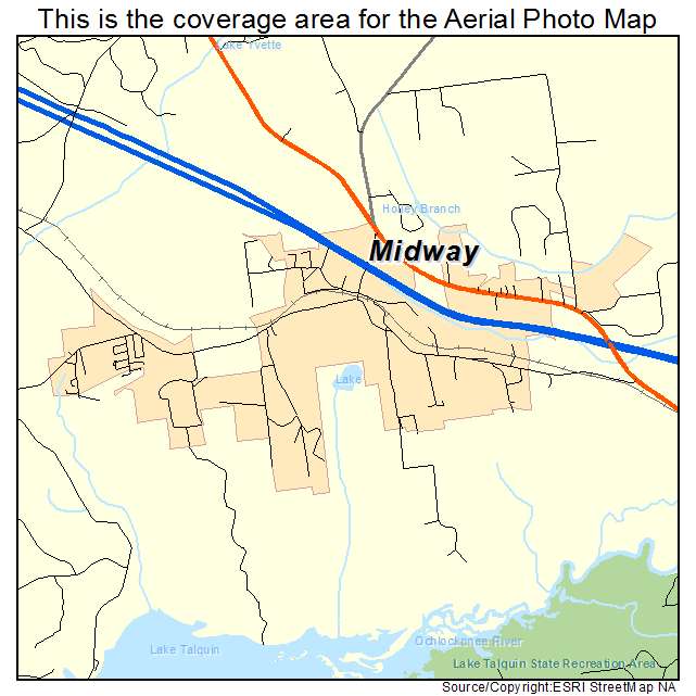 Midway, FL location map 