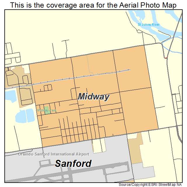 Midway, FL location map 