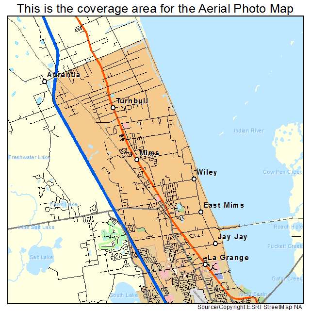 Mims, FL location map 