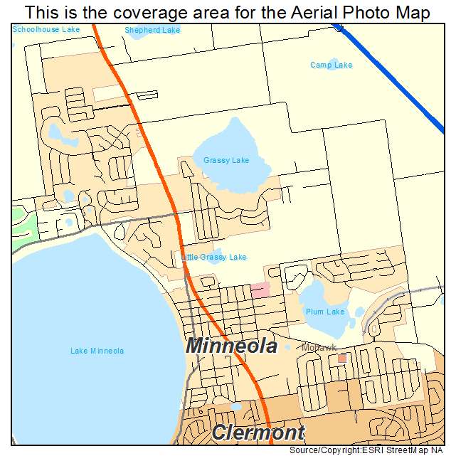Minneola, FL location map 
