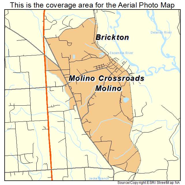 Molino, FL location map 