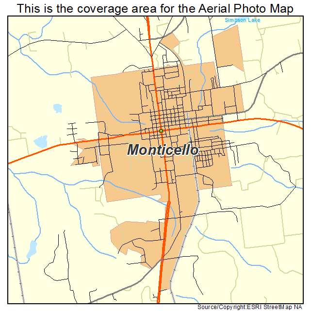 Monticello, FL location map 