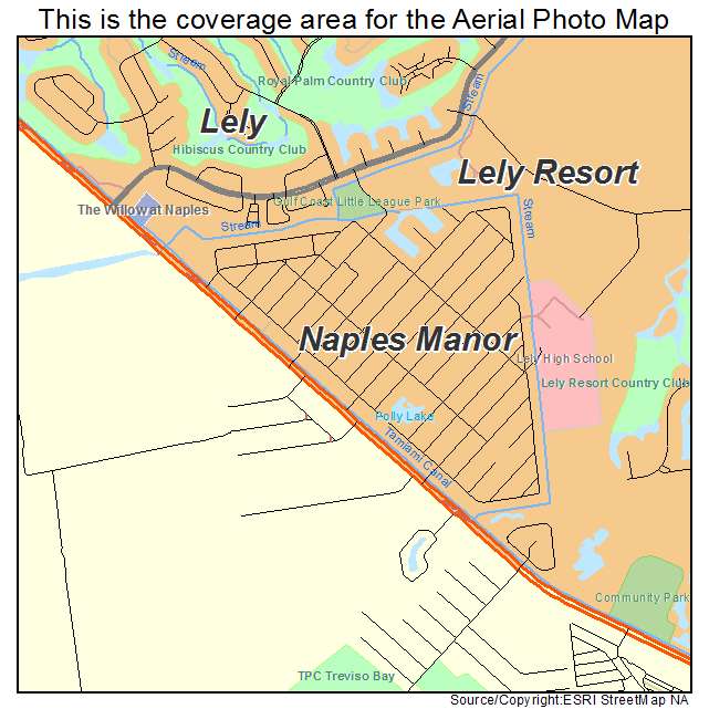 Naples Manor, FL location map 