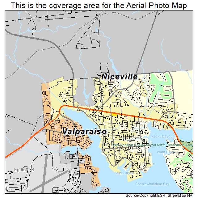 Niceville, FL location map 