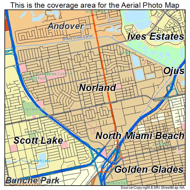 Norland, FL location map 