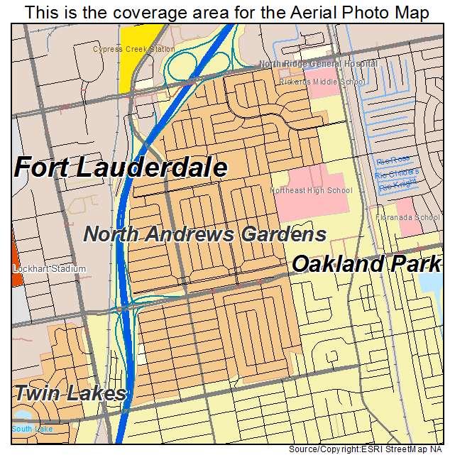 North Andrews Gardens, FL location map 