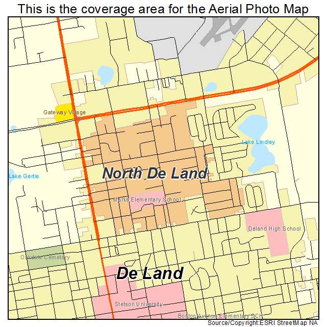 North De Land, FL location map 