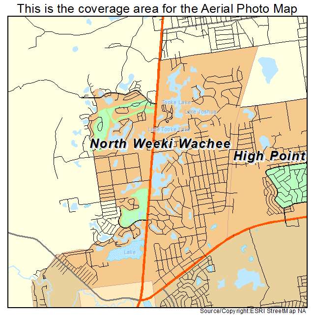 North Weeki Wachee, FL location map 