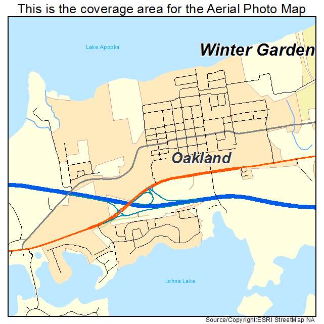 Oakland, FL location map 
