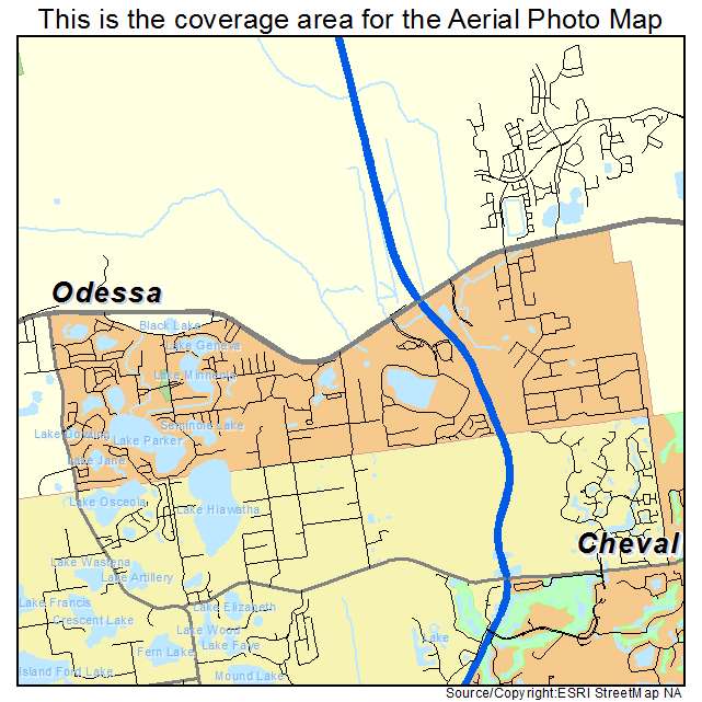Odessa, FL location map 