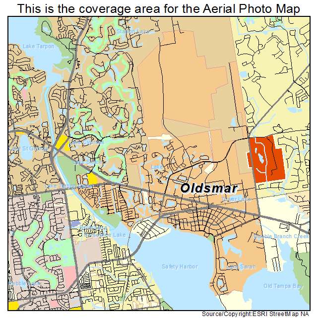 Oldsmar, FL location map 