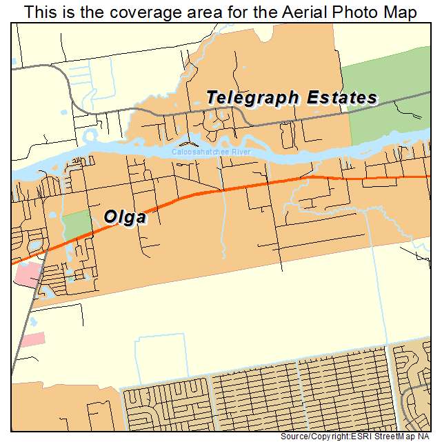 Olga, FL location map 