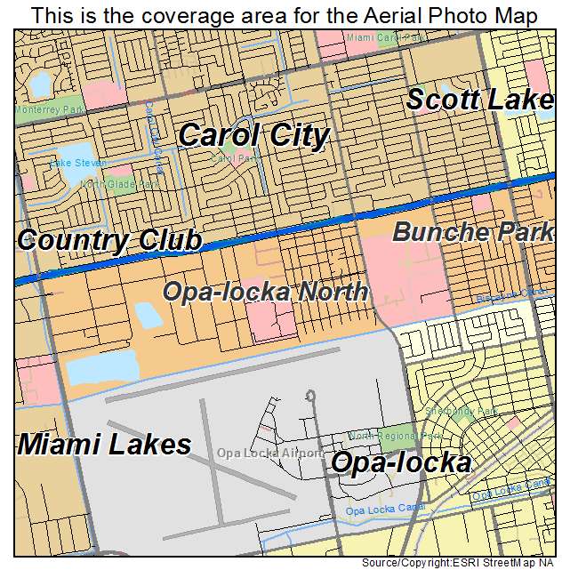 Opa locka North, FL location map 