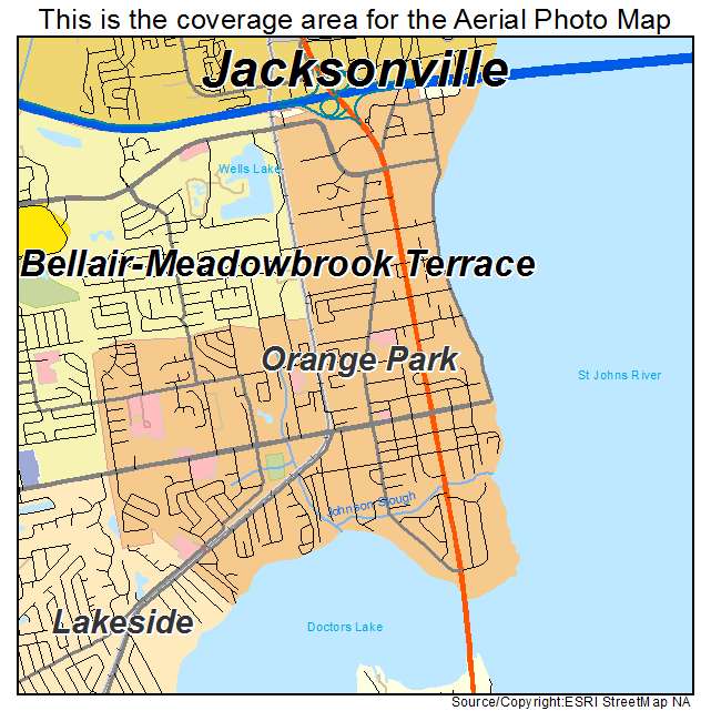 Orange Park, FL location map 